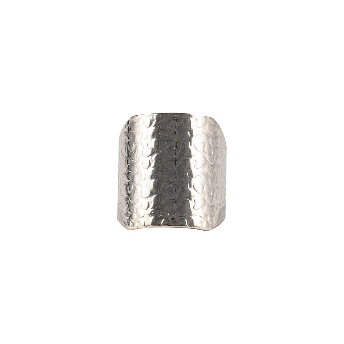 Anello fascia larga martellata