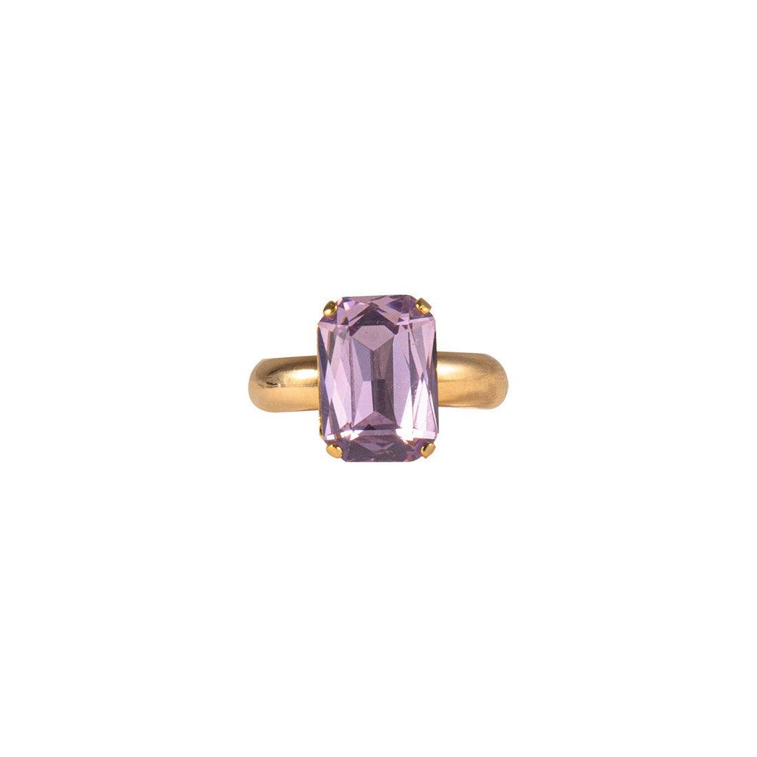 Anello Fede bombata liscia con dettaglio pietra