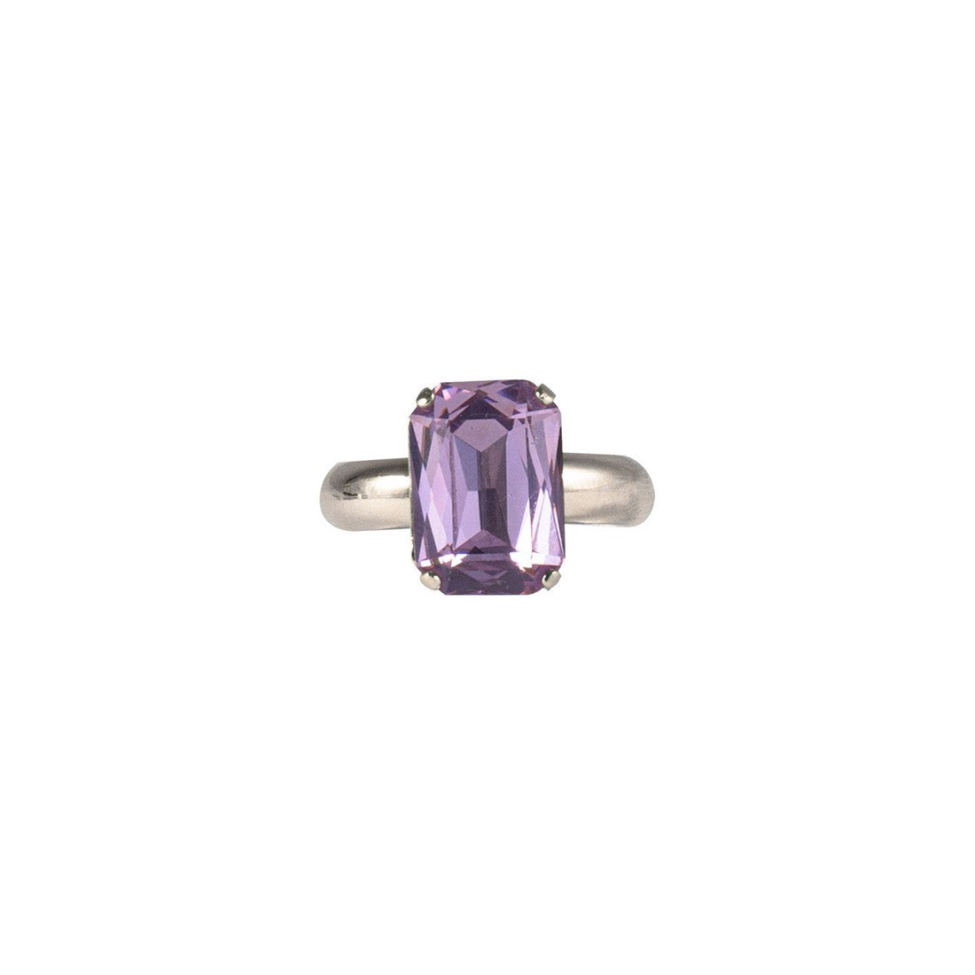 Anello Fede bombata liscia con dettaglio pietra