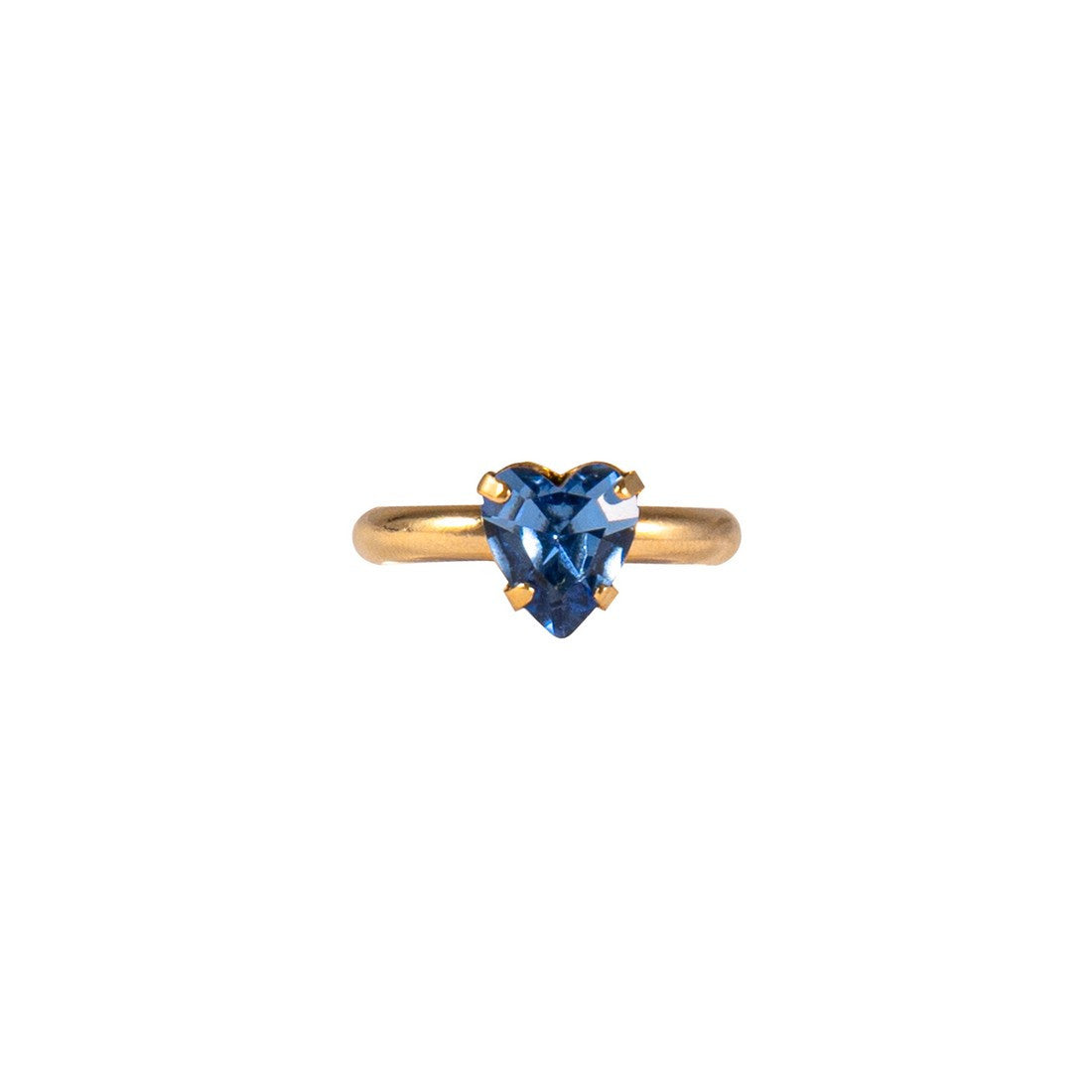 Anello Fedina bombata liscia con dettaglio cuore piccolo