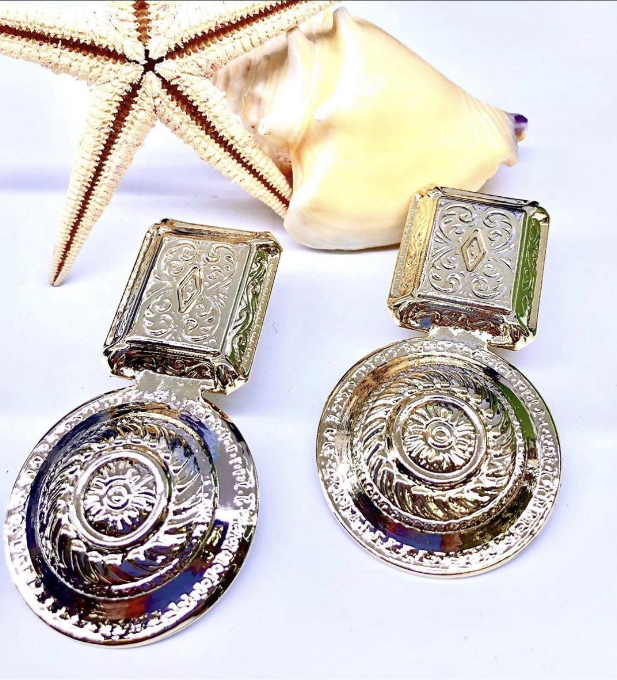 Orecchini Metallo Lavorato Style Barock