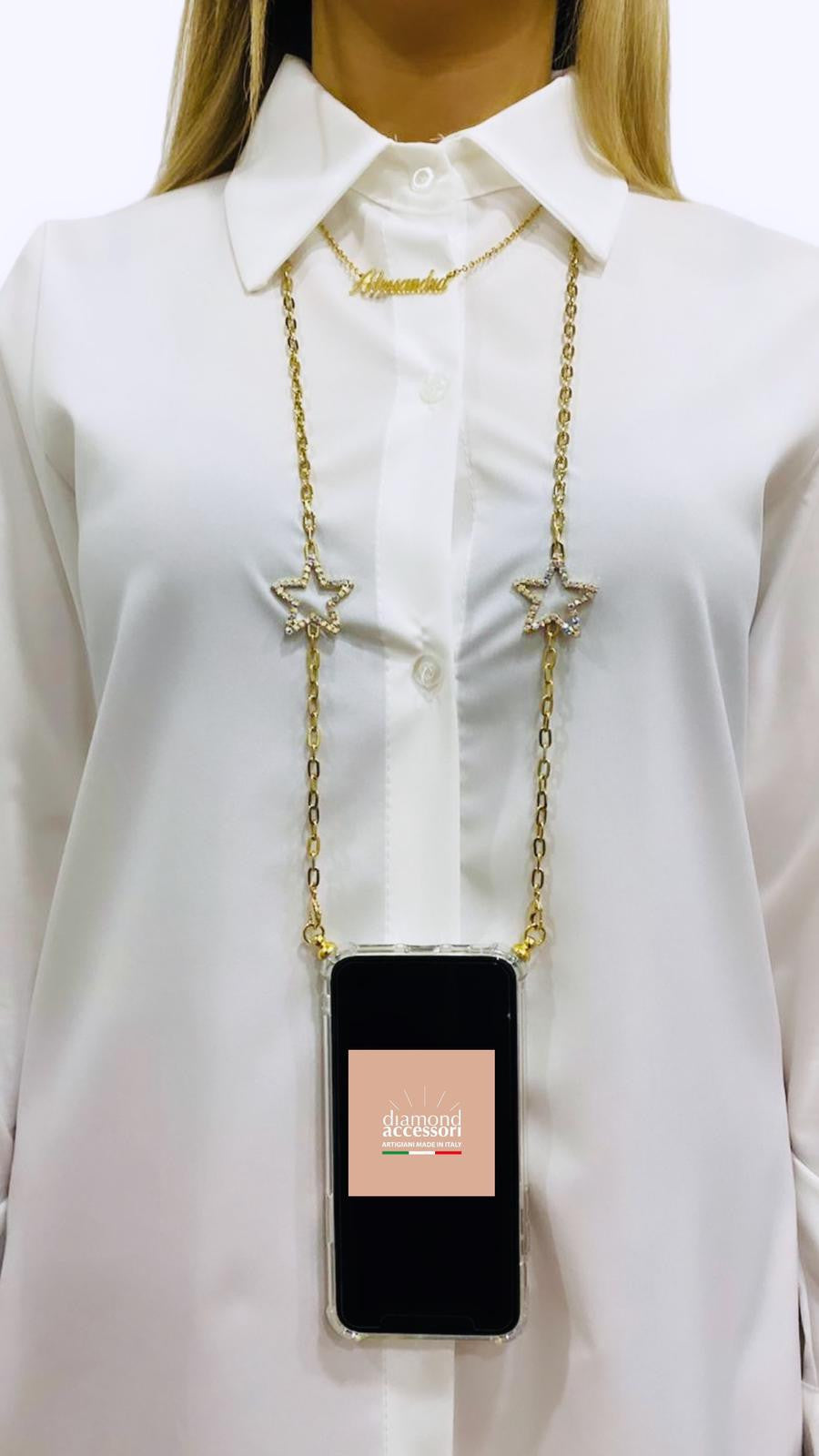 Catena Graffette Strette Double Stars per Cover Smartphone