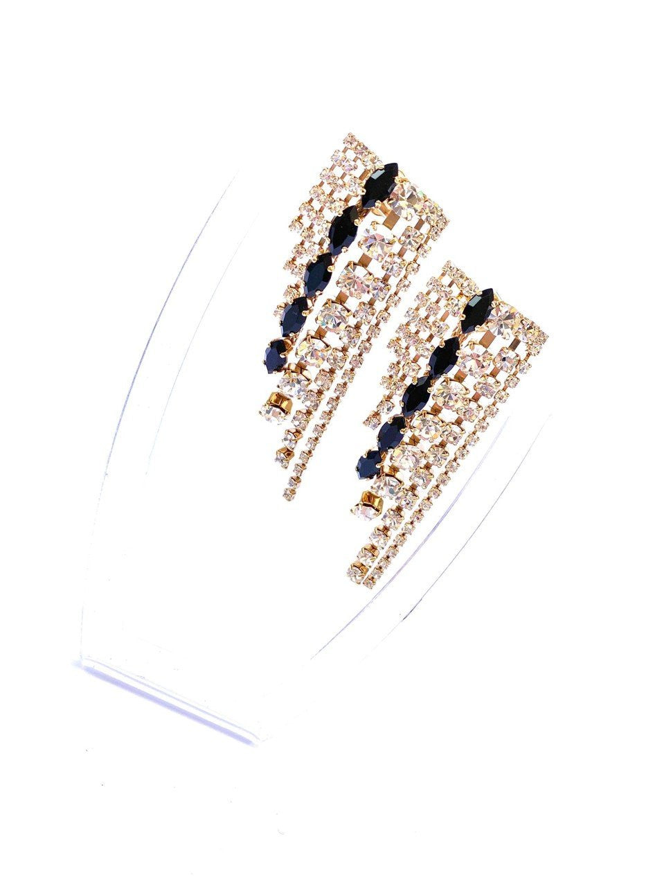 Orecchini Pendenti Strass Crystal Waterfall
