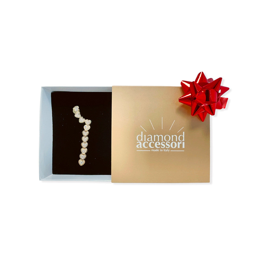 Orecchini Mono Earcuff Strass More Love