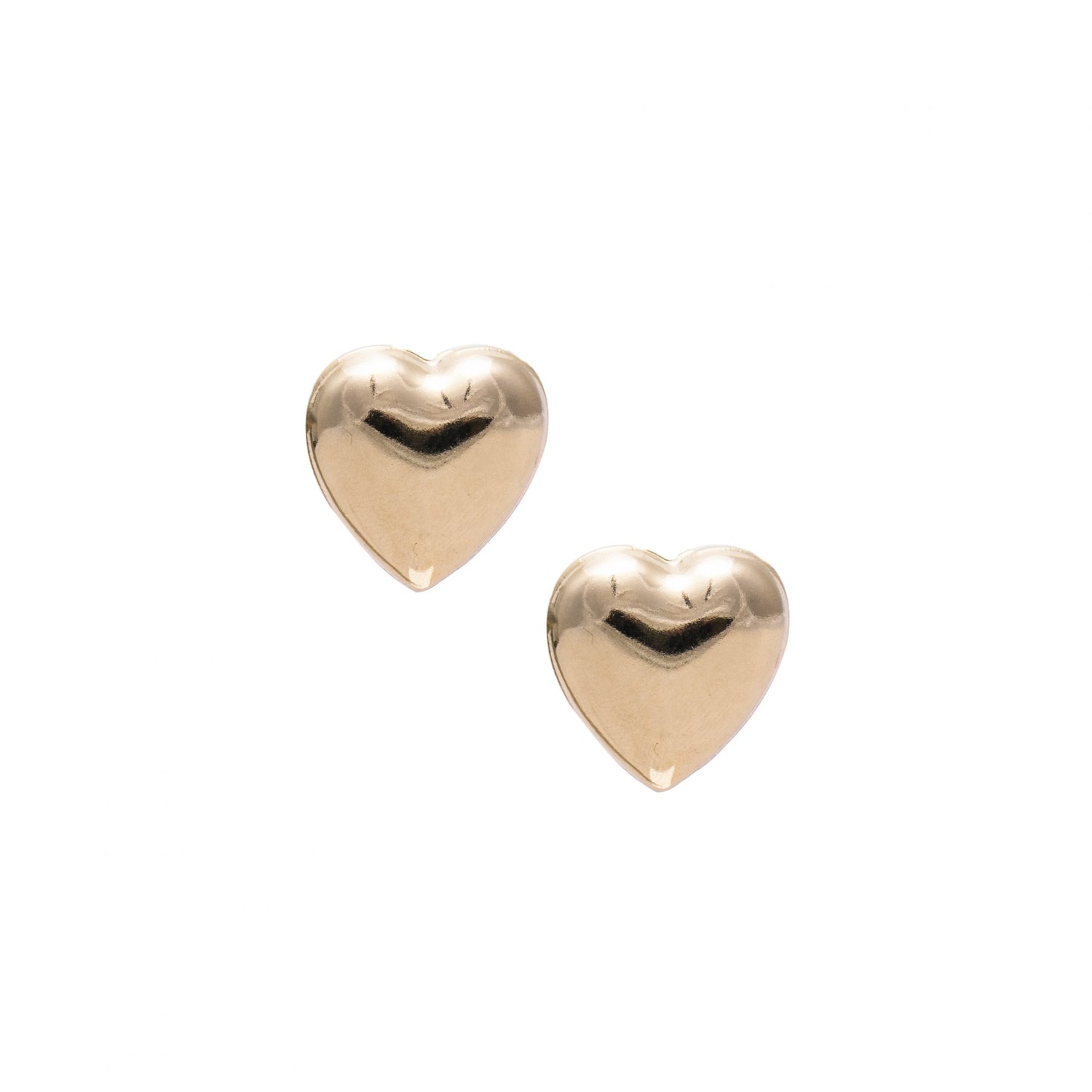 Orecchini Metallo Small Golden Heart Piatto