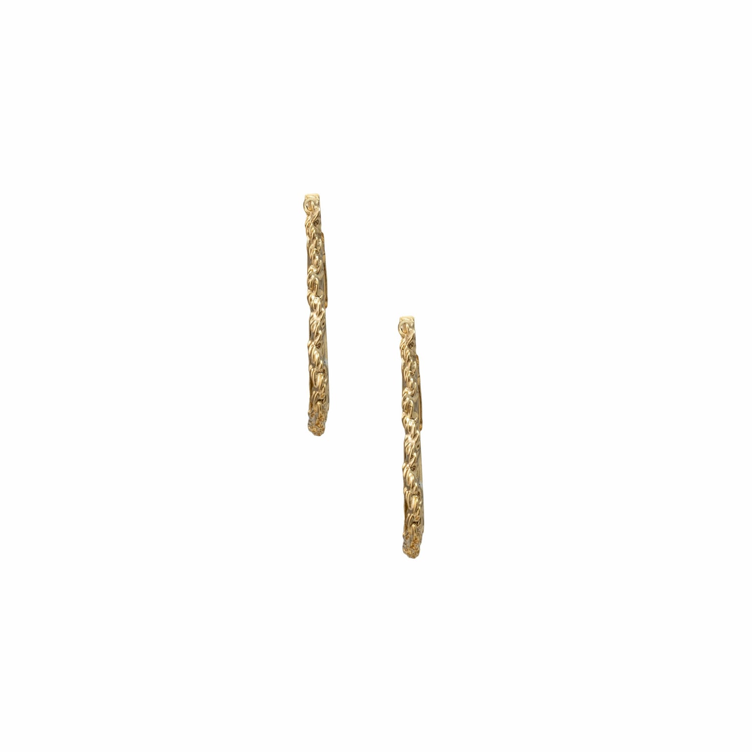 Orecchini Triangle con Catena Corda Rampino