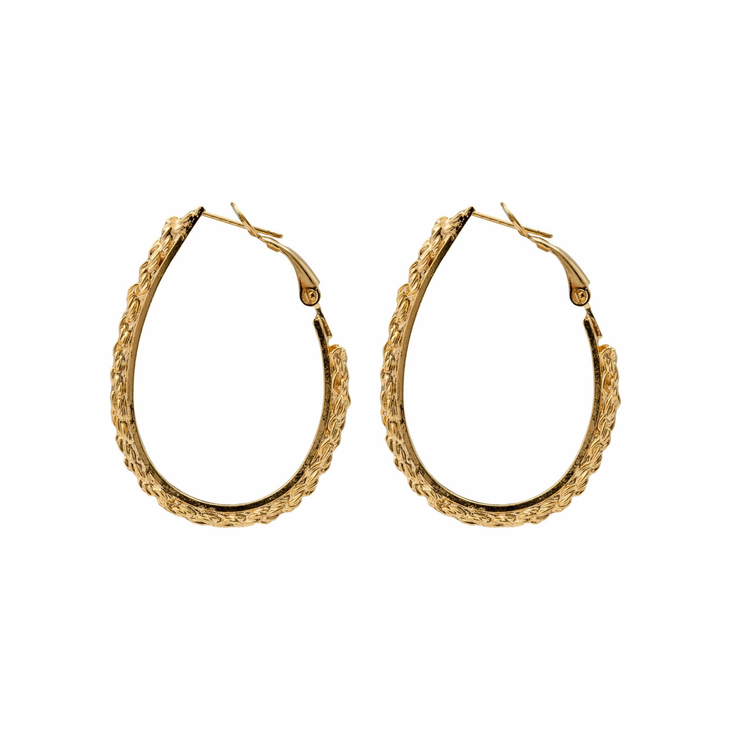 Orecchini Oval Small con Catena Corda Rampino