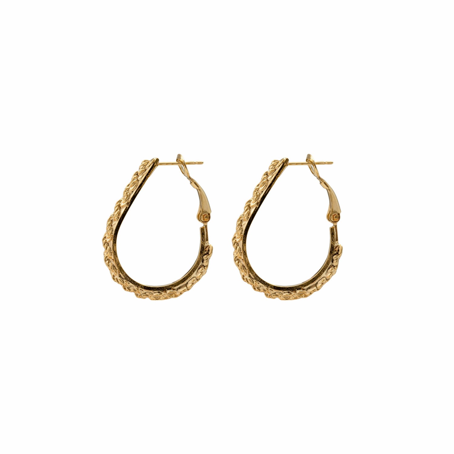 Orecchini Oval Big con Catena Corda Rampino