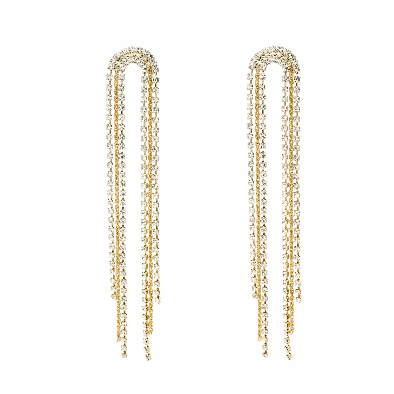 Orecchini Madame Crystal con Catena Corda Rampino e Strass