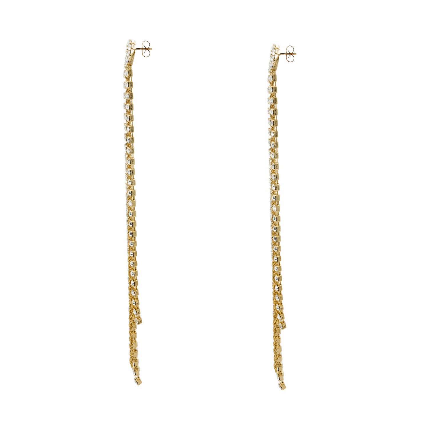 Orecchini Madame Crystal con Catena Corda Rampino e Strass