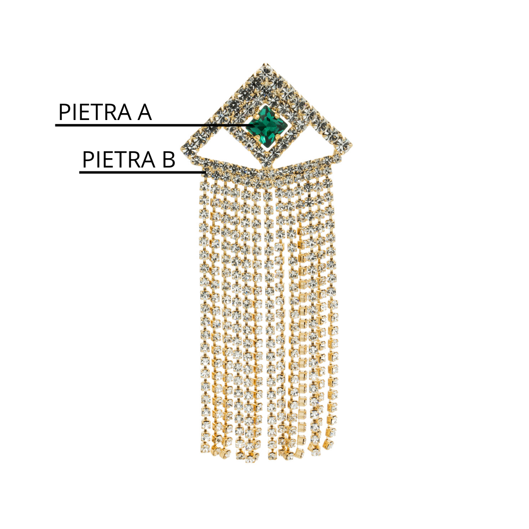 Orecchini Strass Rain Pyramid