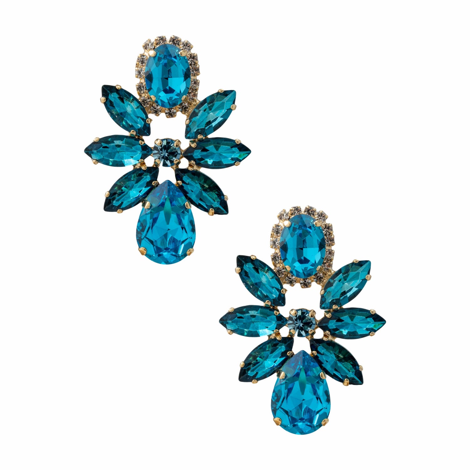 Orecchini Strass Ocean Blue