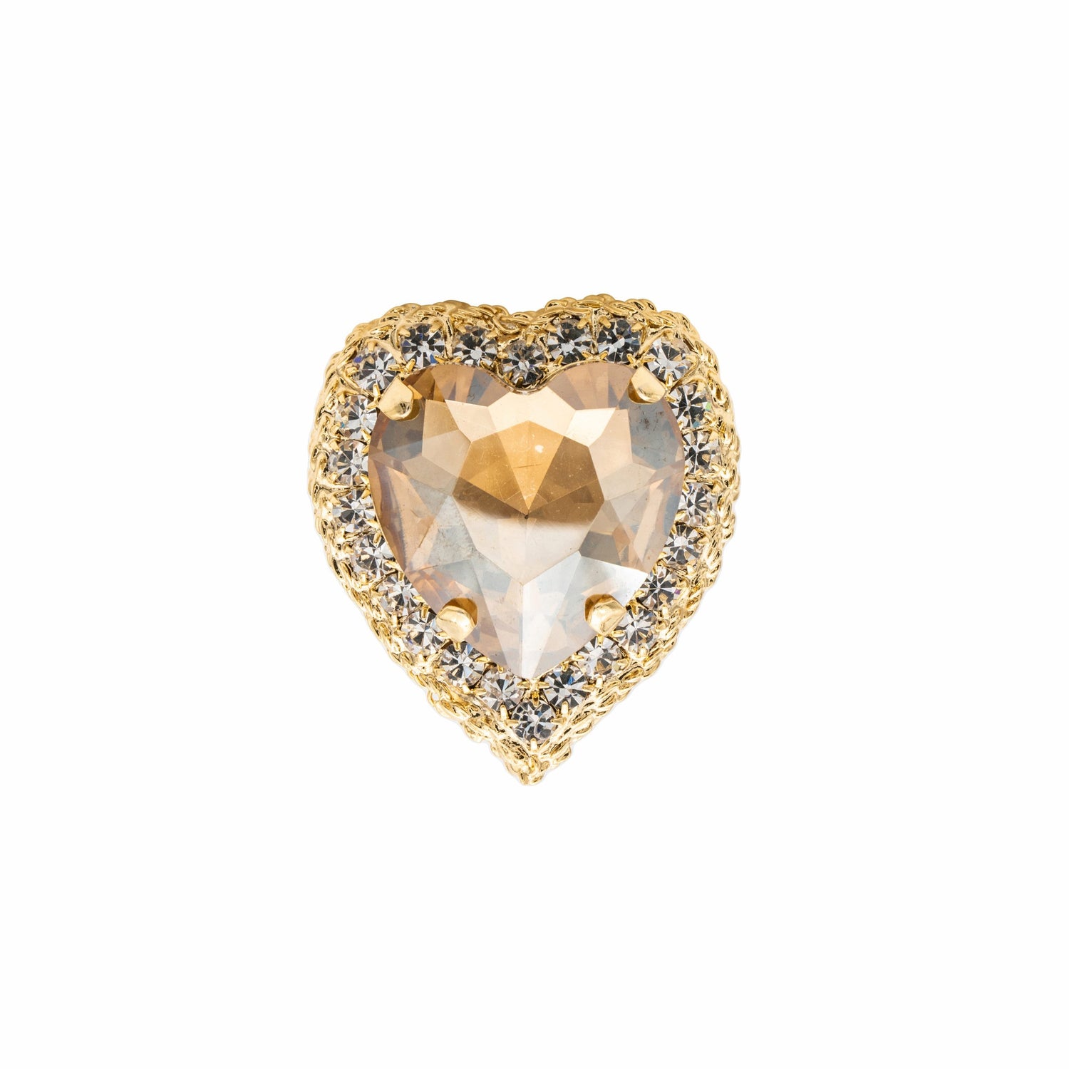 Anello Strass Sacred Heart e Catena Corda Rampino