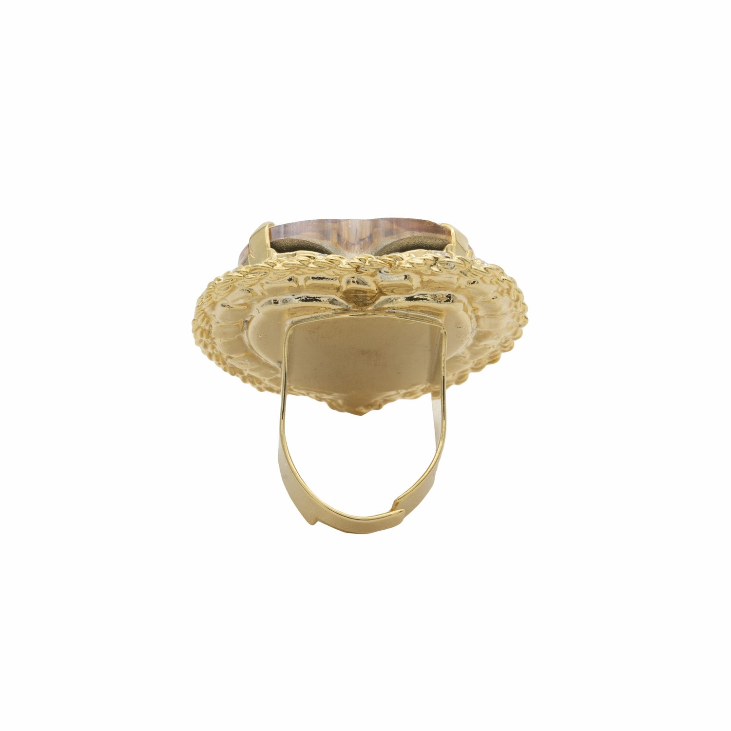 Anello Strass Sacred Heart e Catena Corda Rampino