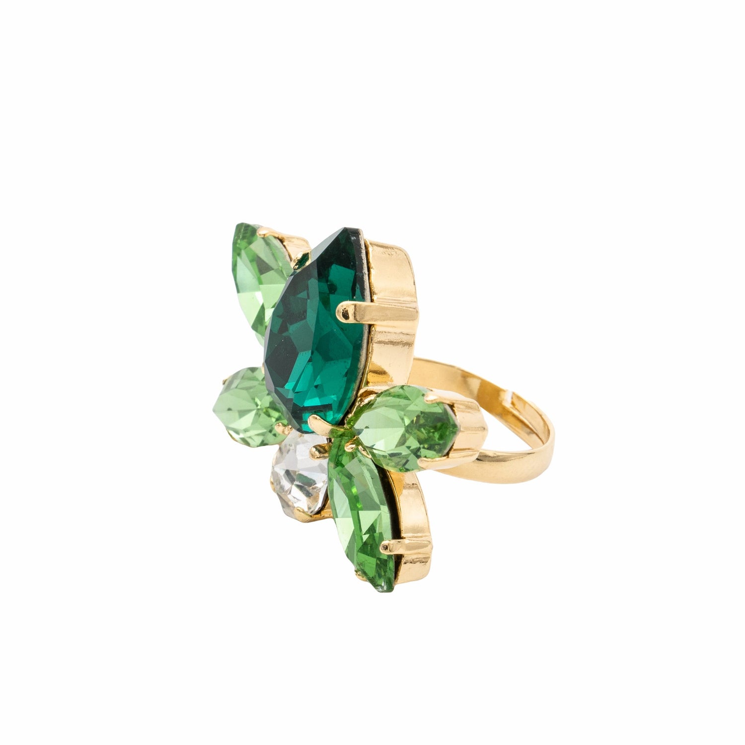 Anello Pietre Tropicale Dragonfly