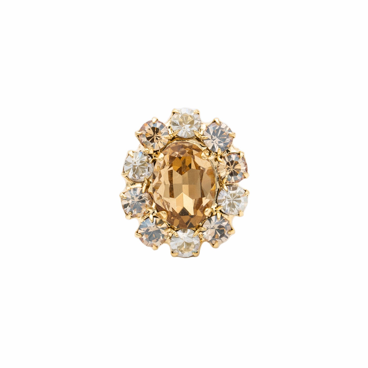 Anello Strass Mini Sparkling Gold