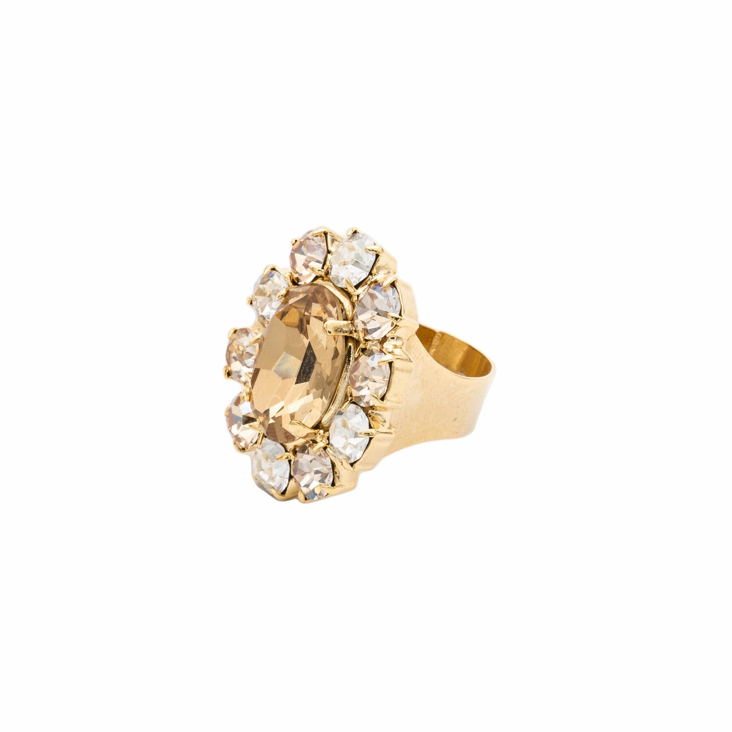 Anello Strass Mini Sparkling Gold