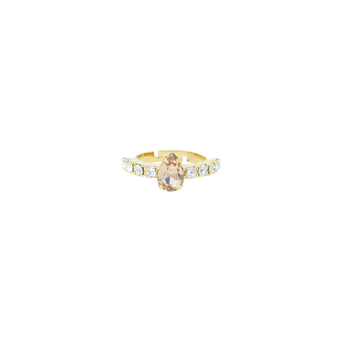 Anello Strass con Pietra Solitarie Queen