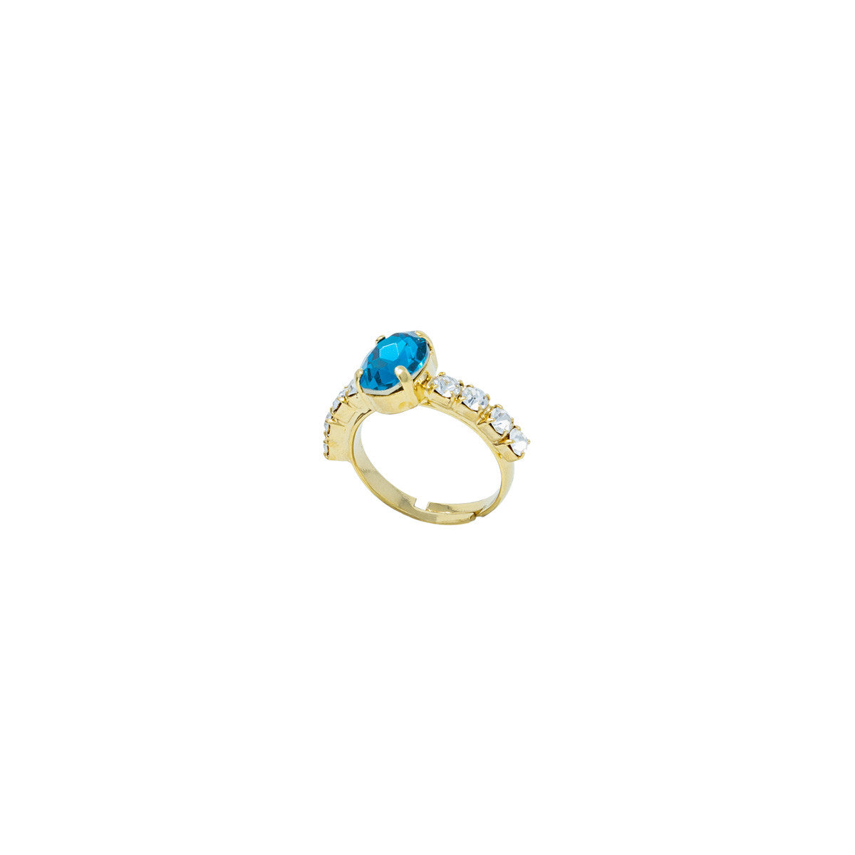 Anello Strass con Pietra Solitarie Royal