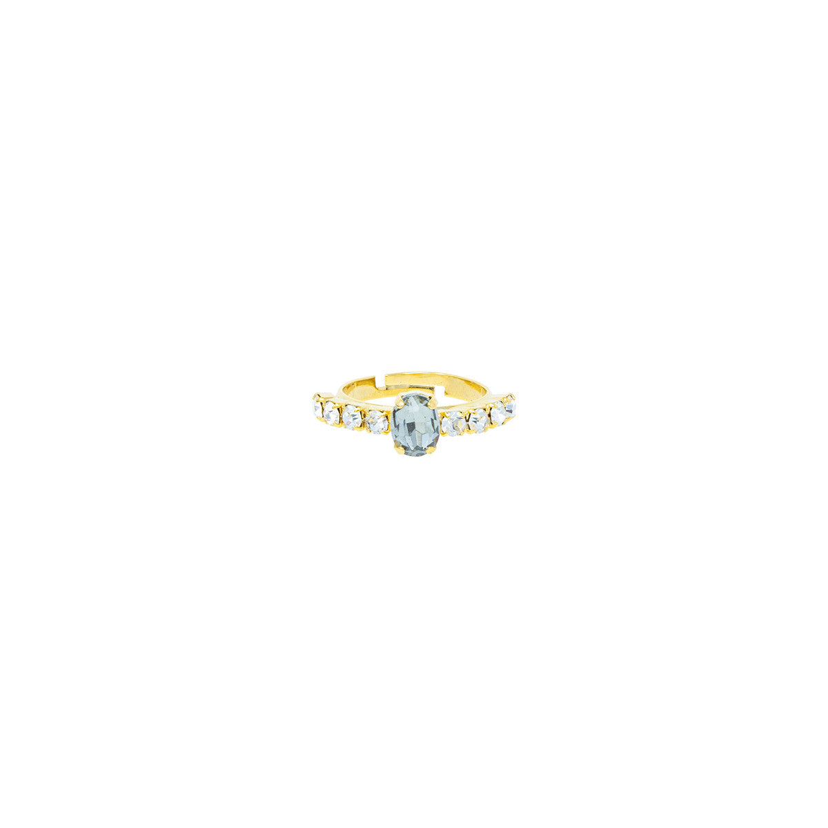 Anello Strass con Pietra Mini Solitaire Royal