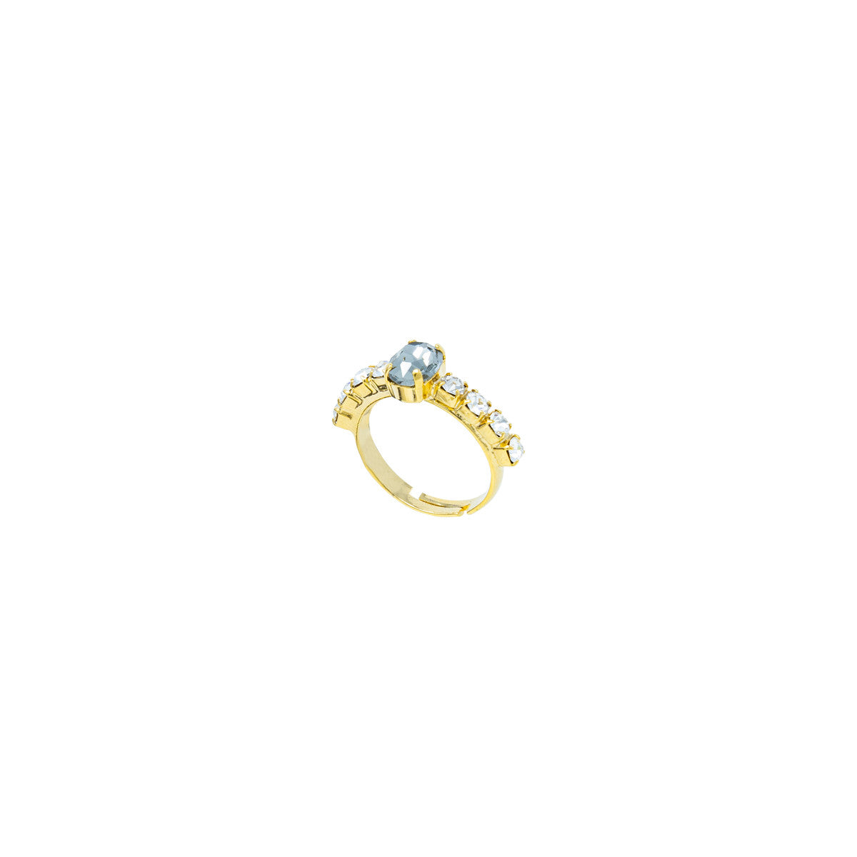 Anello Strass con Pietra Mini Solitaire Royal