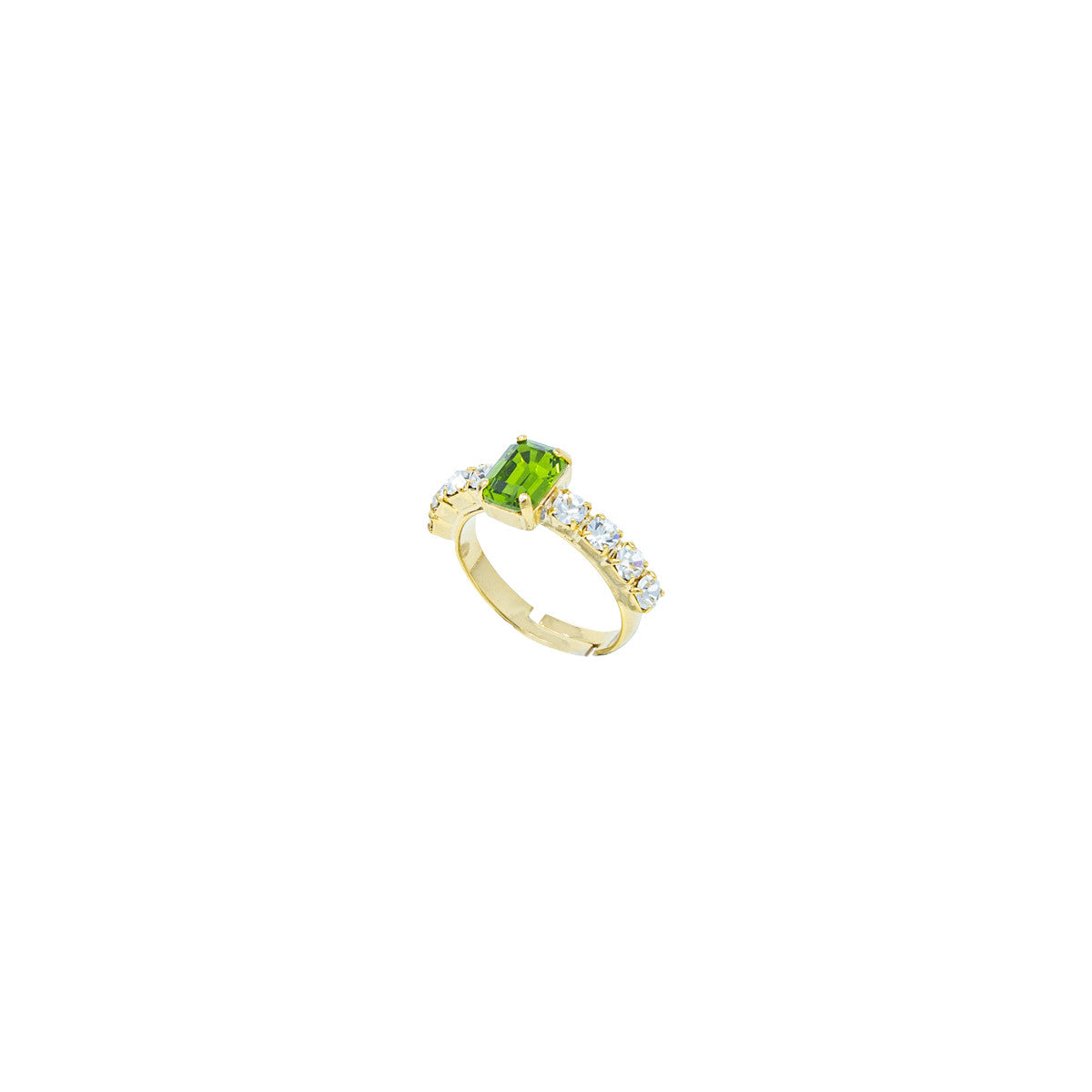 Anello Strass con Pietra Mini Solitaire Zirconia