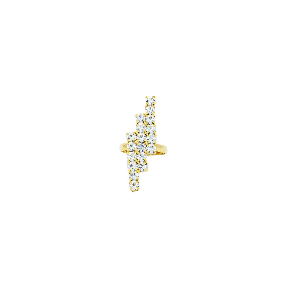 Anello Strass Zig Zag