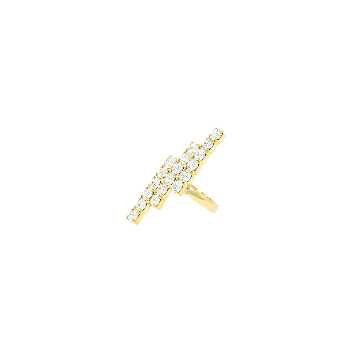 Anello Strass Zig Zag
