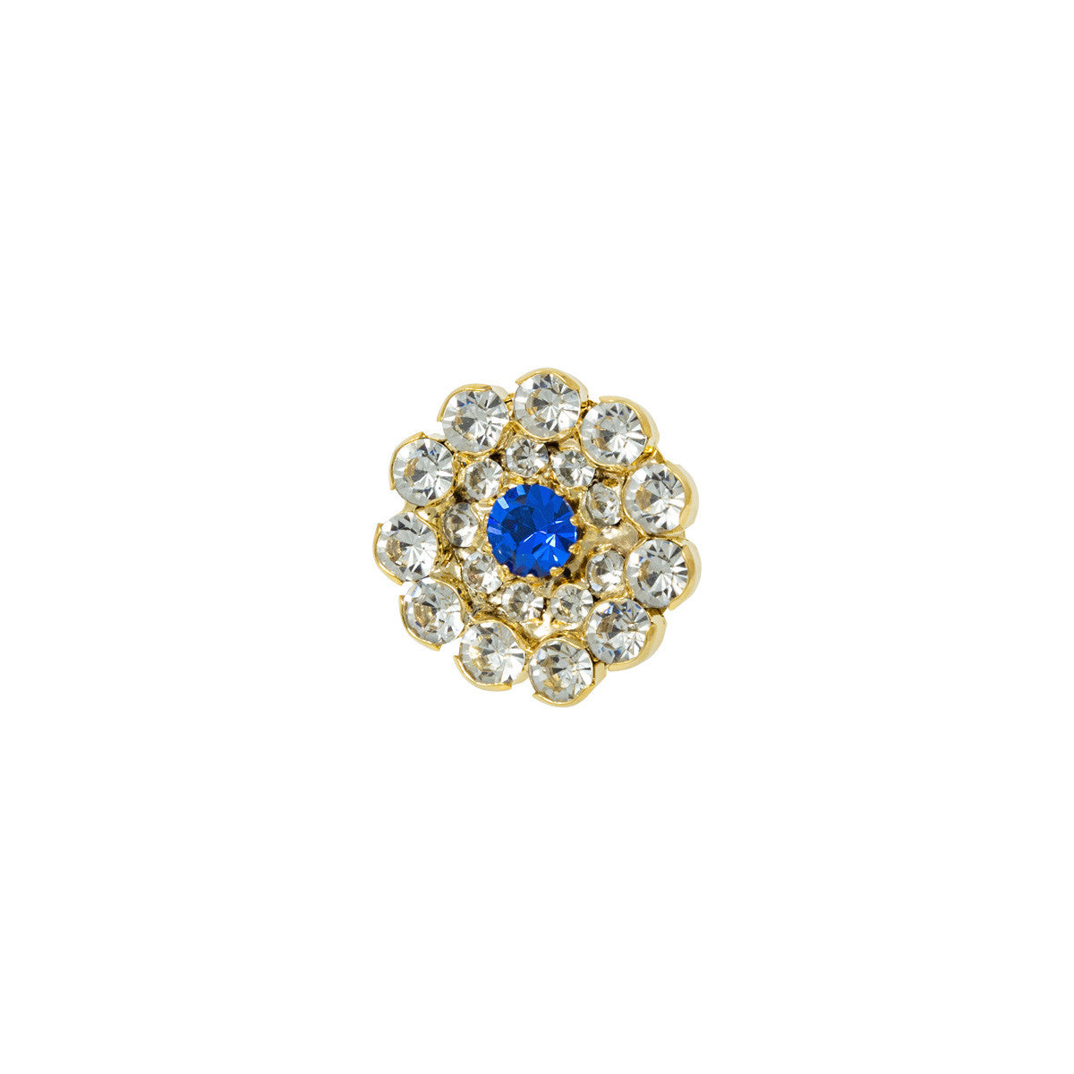 Anello con Pietra e Strass Blu Diamonds Big