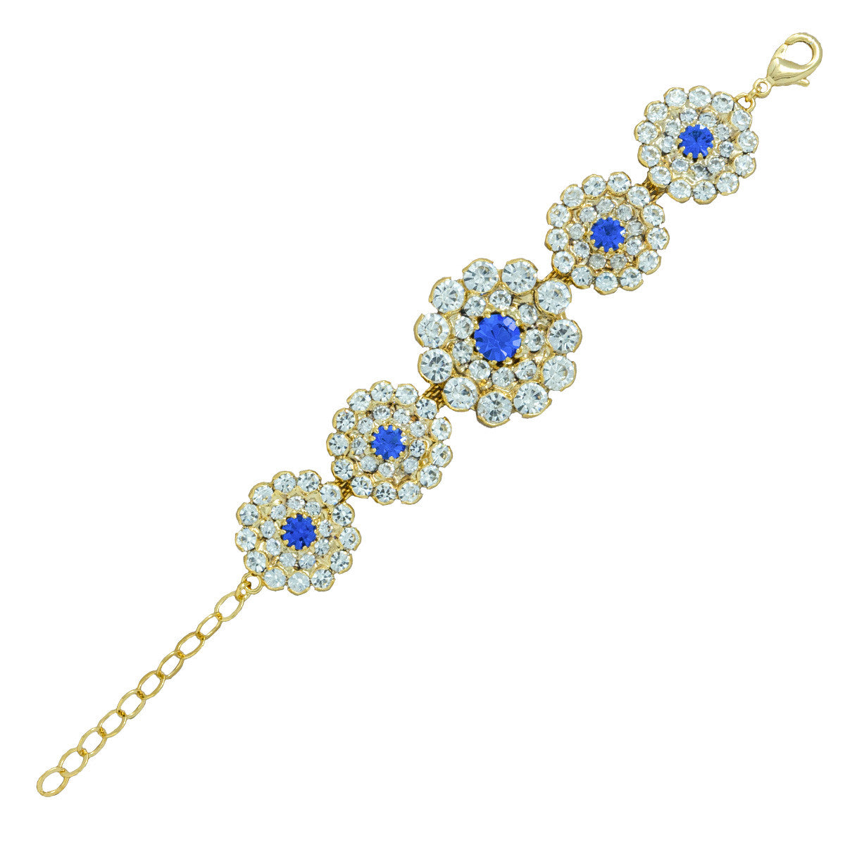 Bracciale con Pietre e Strass Blu Diamonds