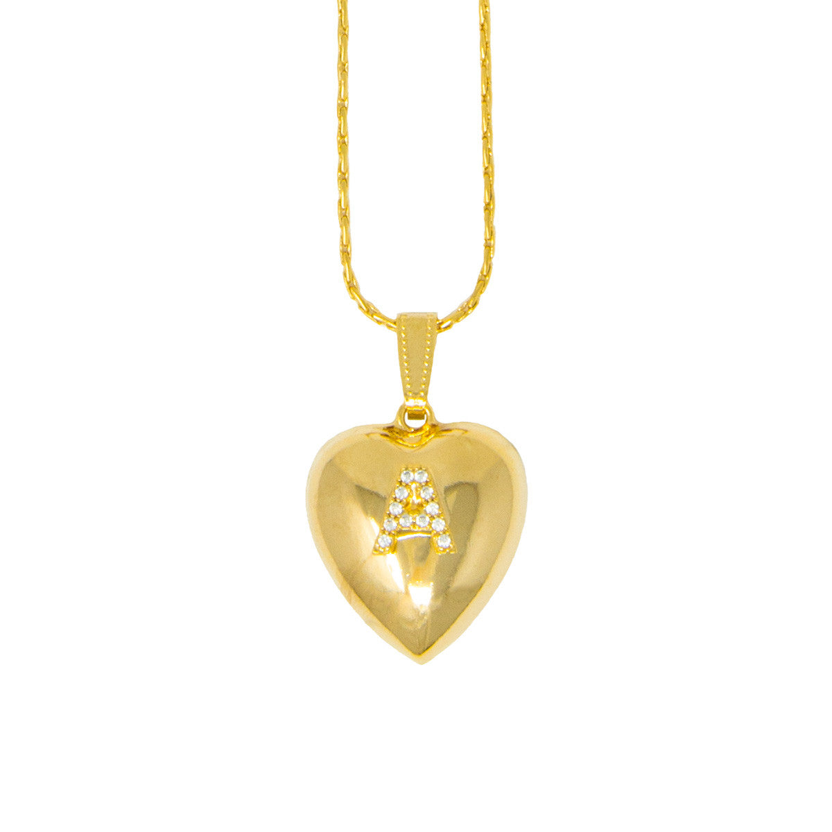 Collana con Lettera in Zirconi Innamorata Medium