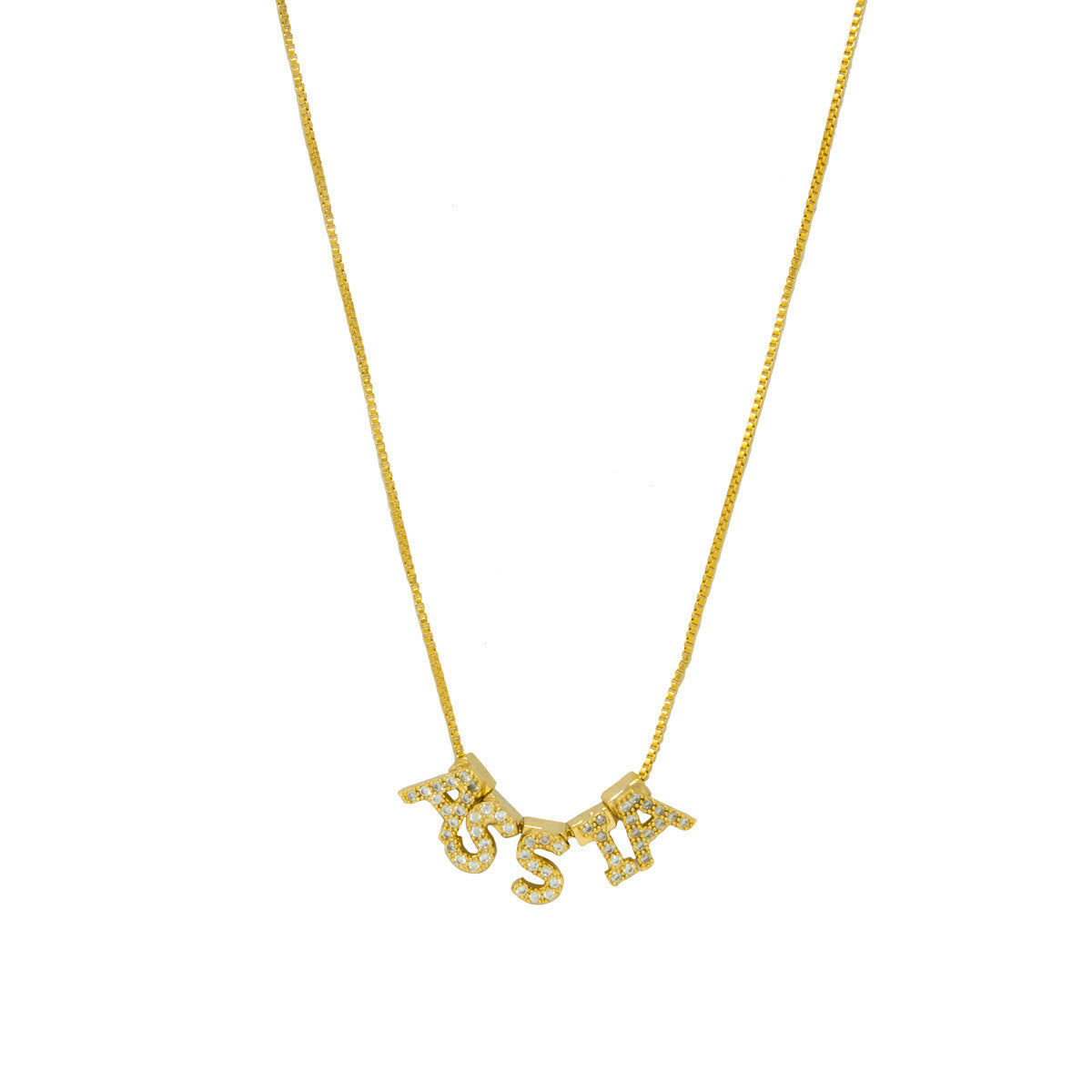 Collana con Pietre Zirconi Zircon Name