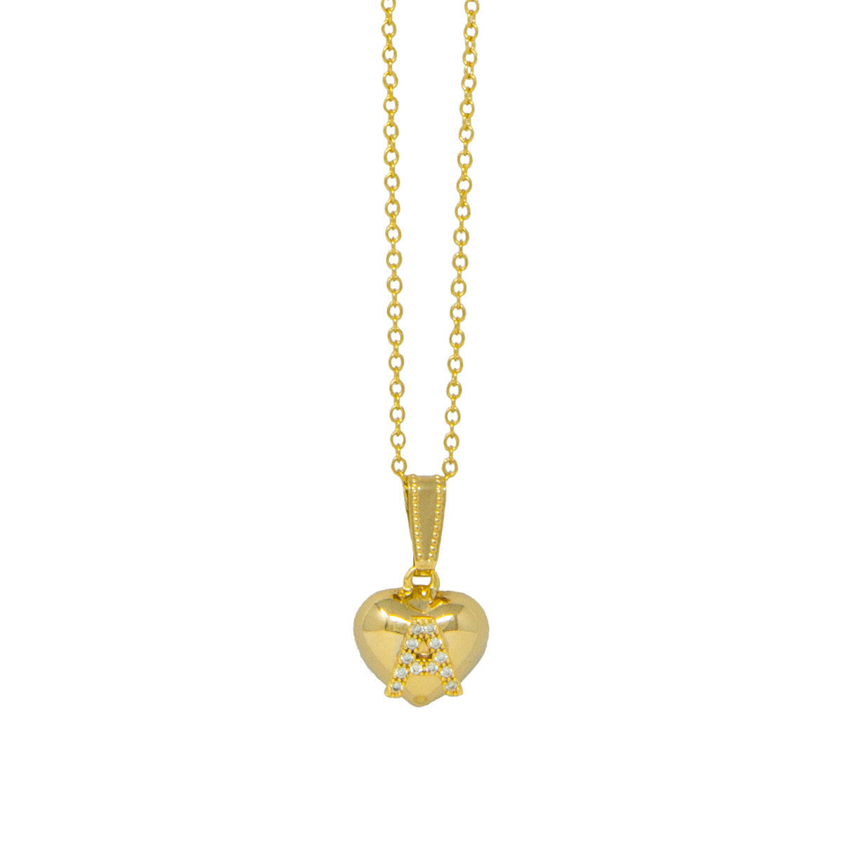 Collana con Lettera in Zirconi Innamorata Mini