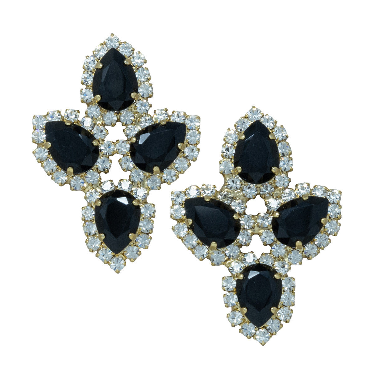 Orecchini a Lobo con Pietre e Strass Florentine