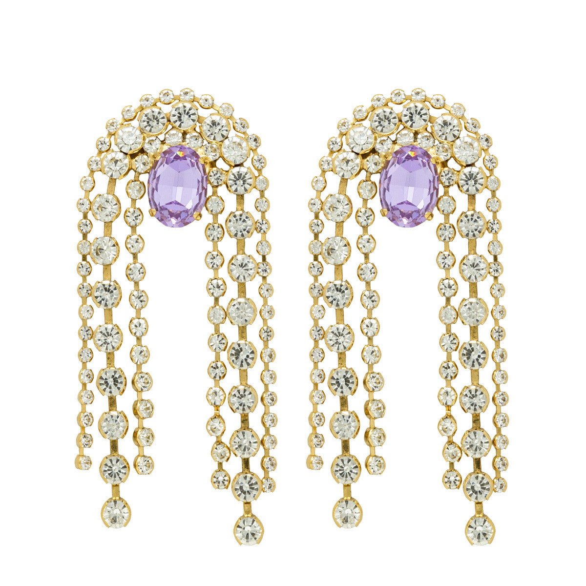 Orecchini Pendenti in Pietra e Strass Hypnotic