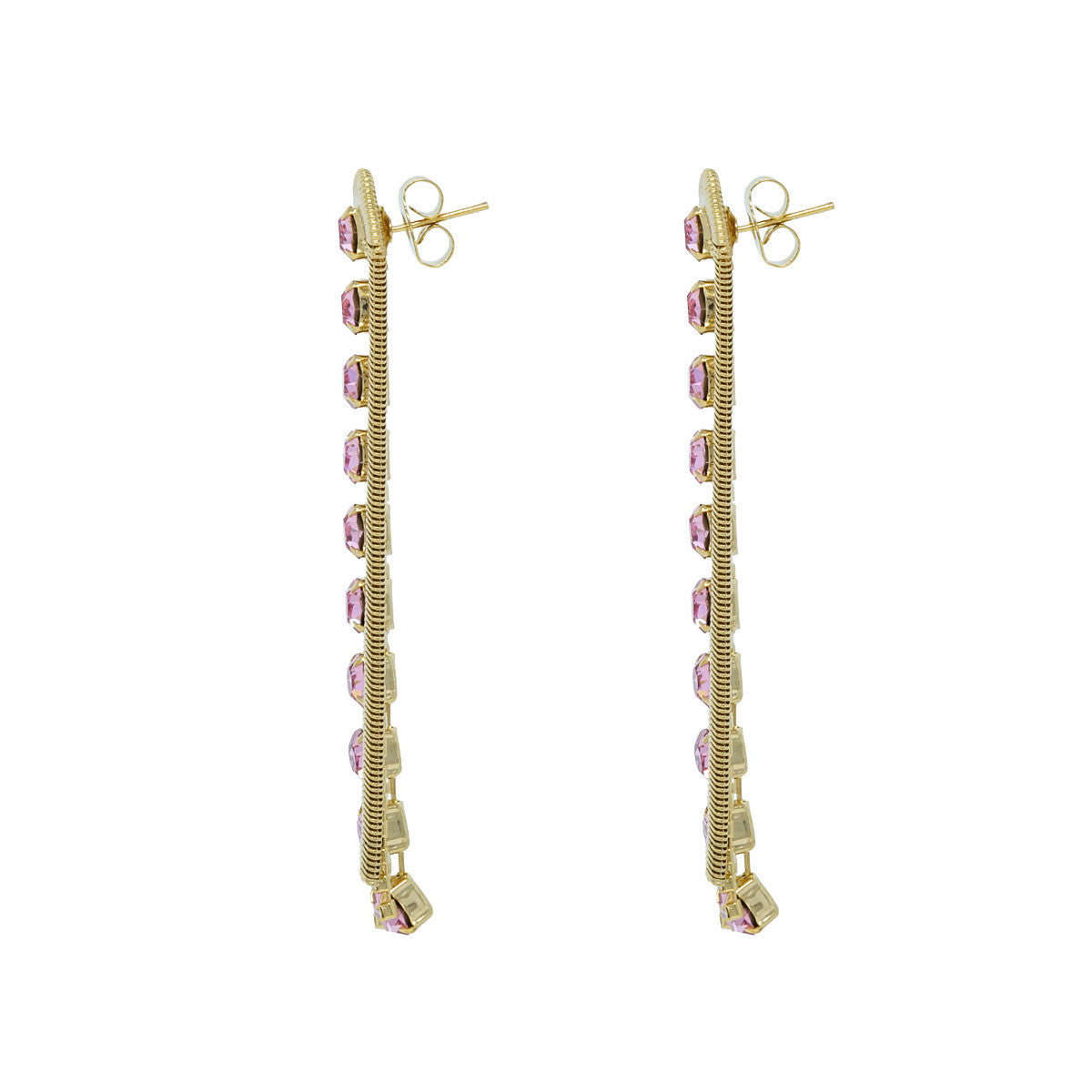 Orecchini Pendenti Strass con Catena Mademoiselle