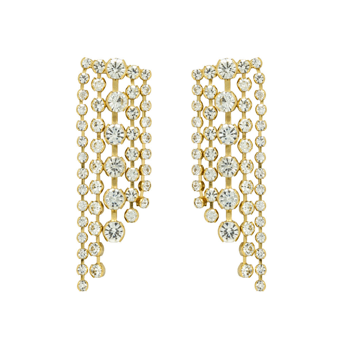 Orecchini Pendenti Strass Asymina
