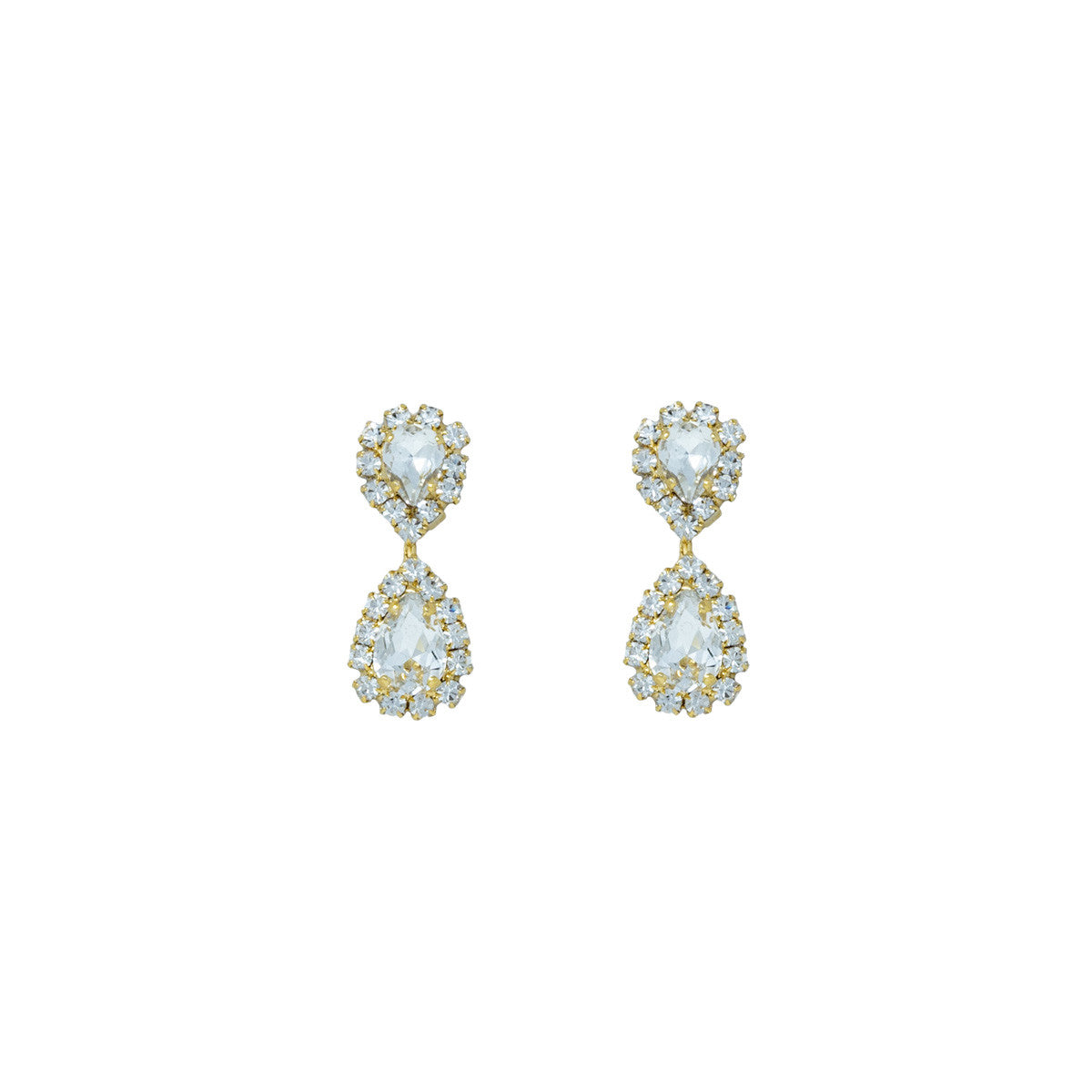 Orecchini Pendenti in Pietre e Strass Dual Queen