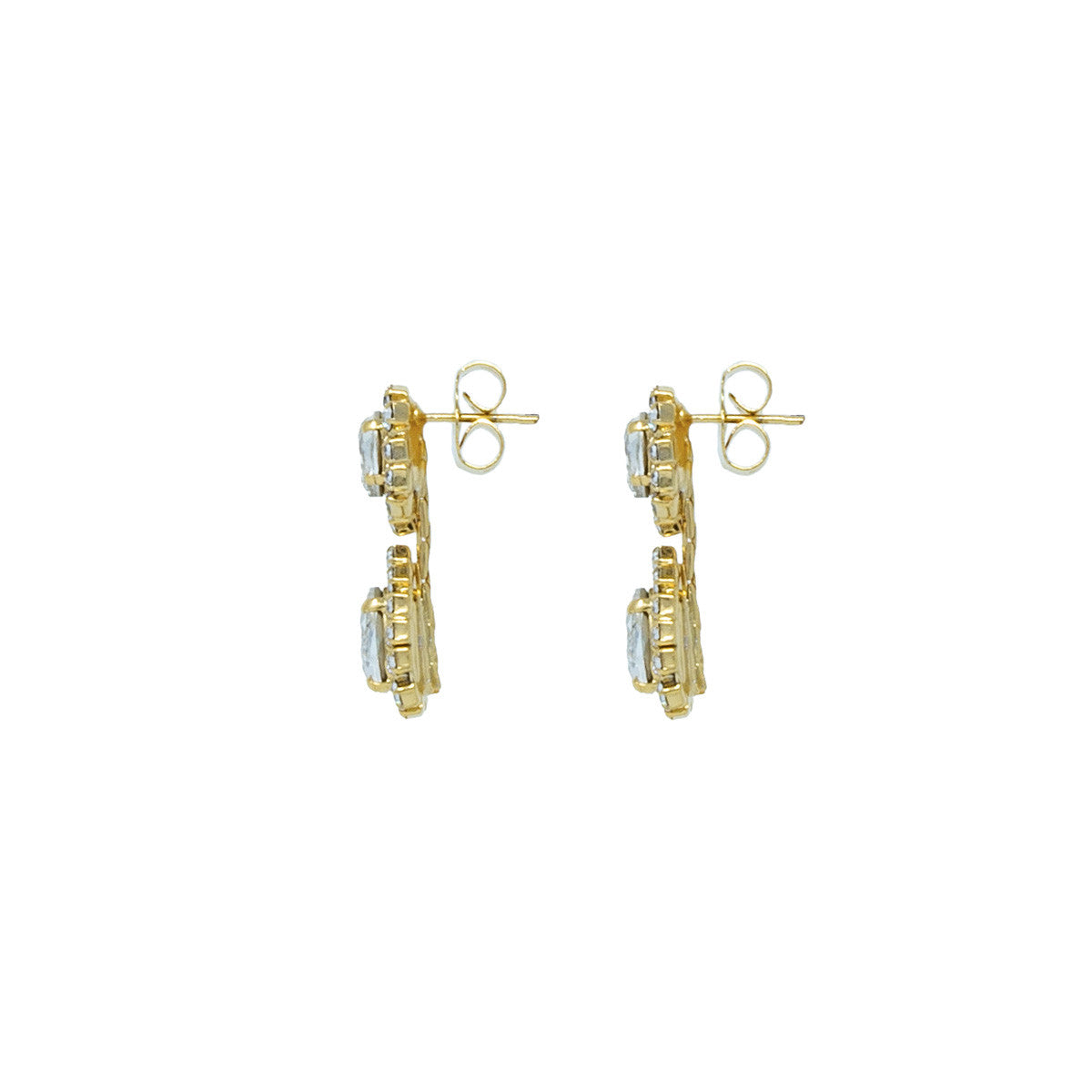 Orecchini Pendenti in Pietre e Strass Dual Queen