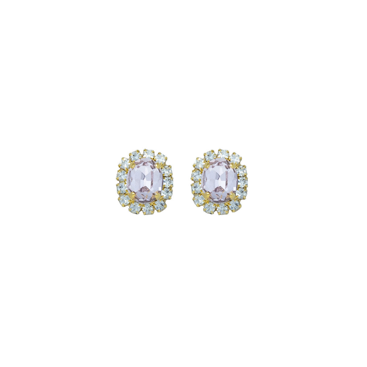 Orecchini a Lobo con Pietra e Strass Mini Royal