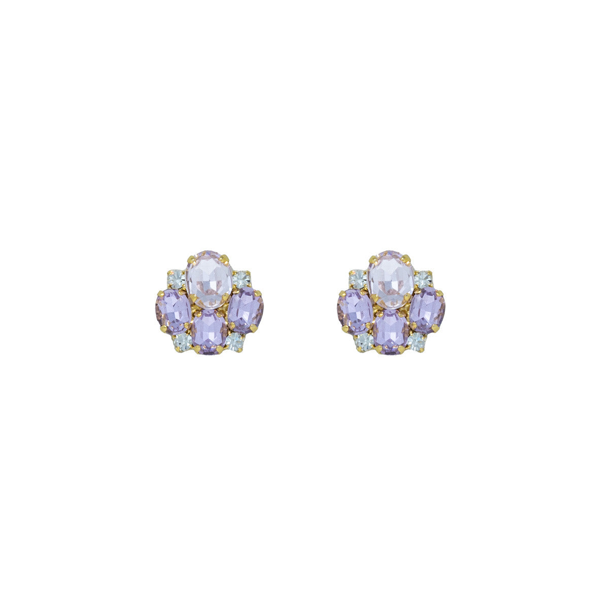 Orecchini a Lobo con Pietre e Strass Rosaline