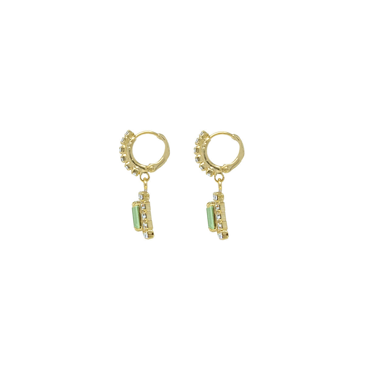 Orecchini Cerchietto con Pietra e Strass Mini Hoops Wonderful Zirconia