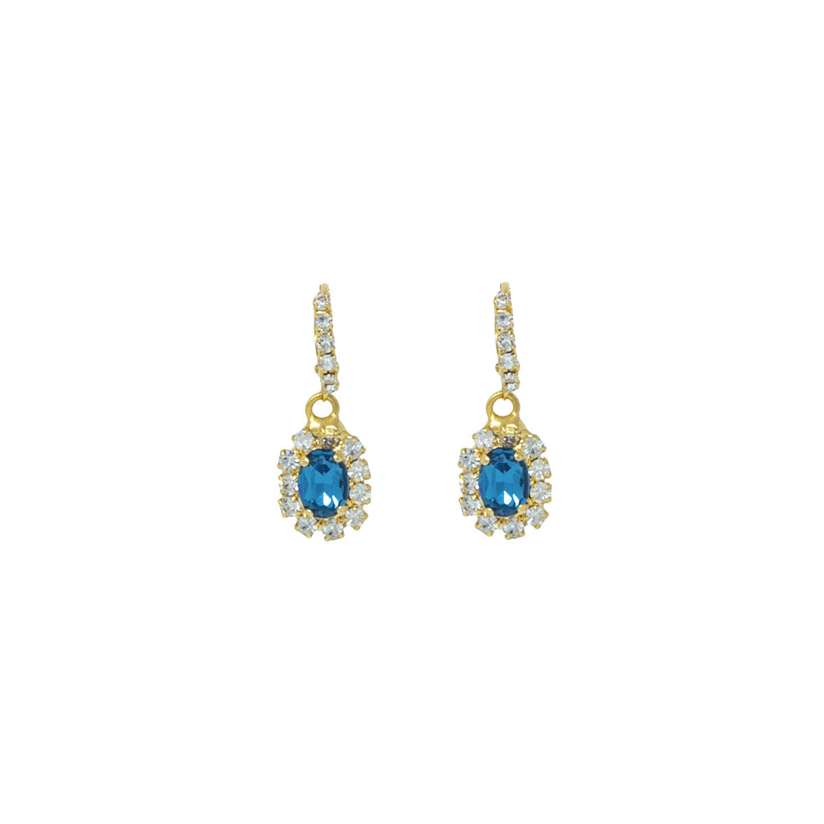Orecchini Cerchietto con Pietra e Strass Mini Hoops Royal