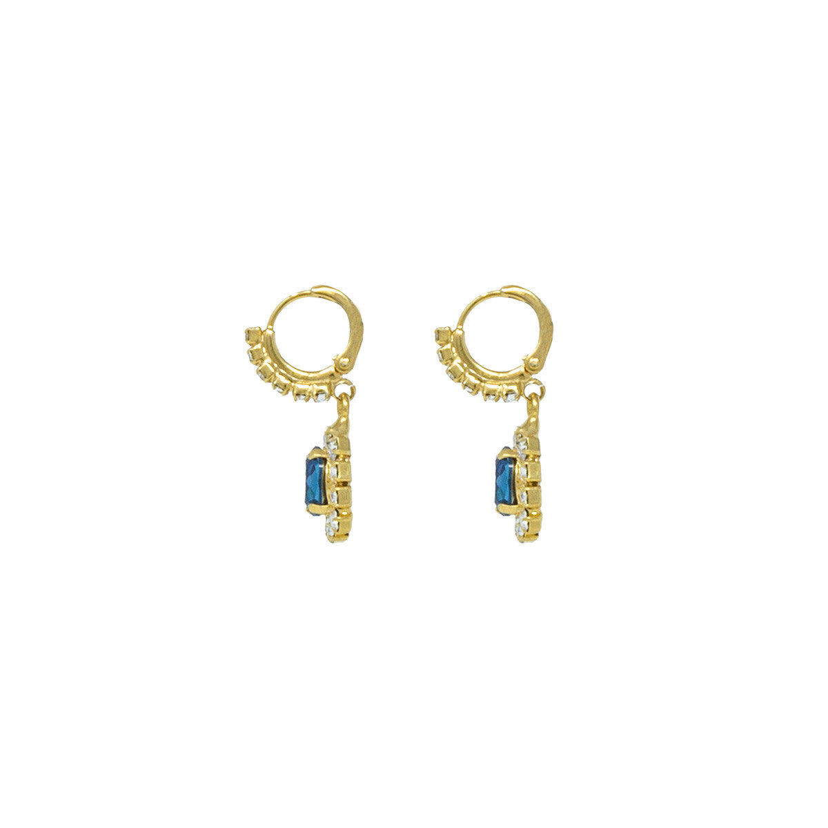 Orecchini Cerchietto con Pietra e Strass Mini Hoops Royal
