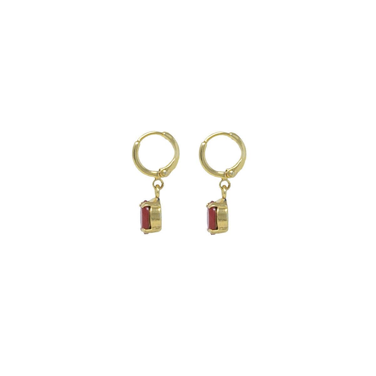 Orecchini Cerchietto con Pietra Hoops Angel