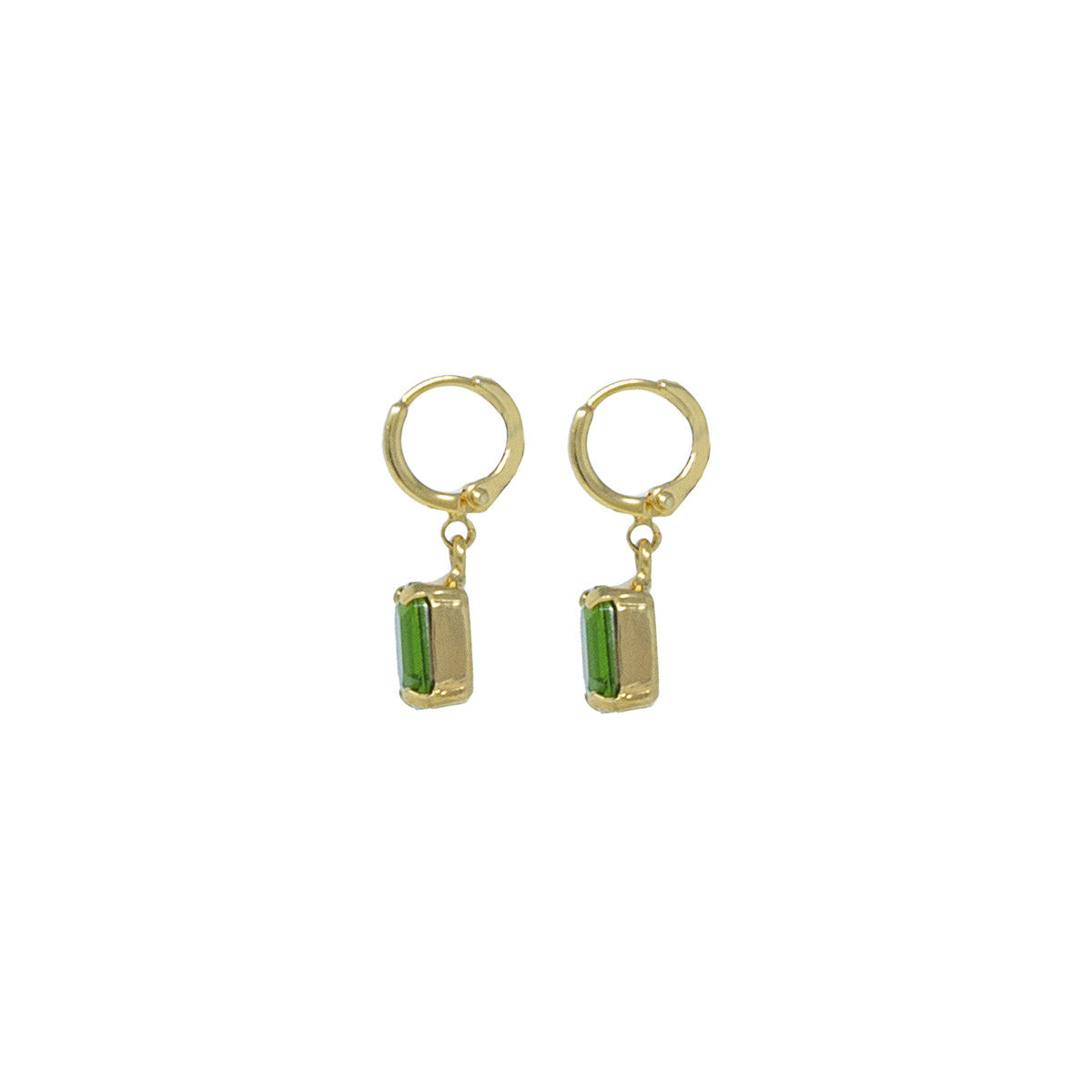 Orecchini Cerchietto con Pietra Hoops Solitarie