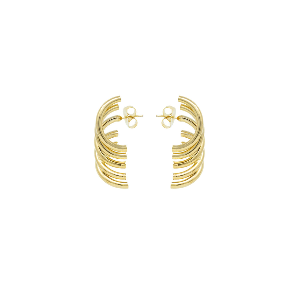 Orecchini a Lobo Bombato Golden Rows