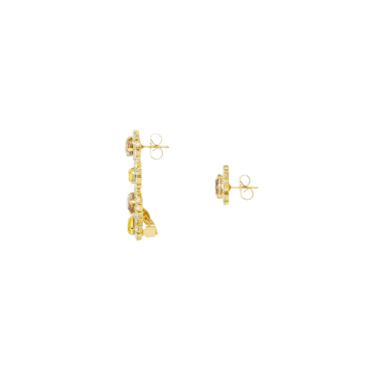 Orecchini Earcuff con Pietre e Strass Tropical