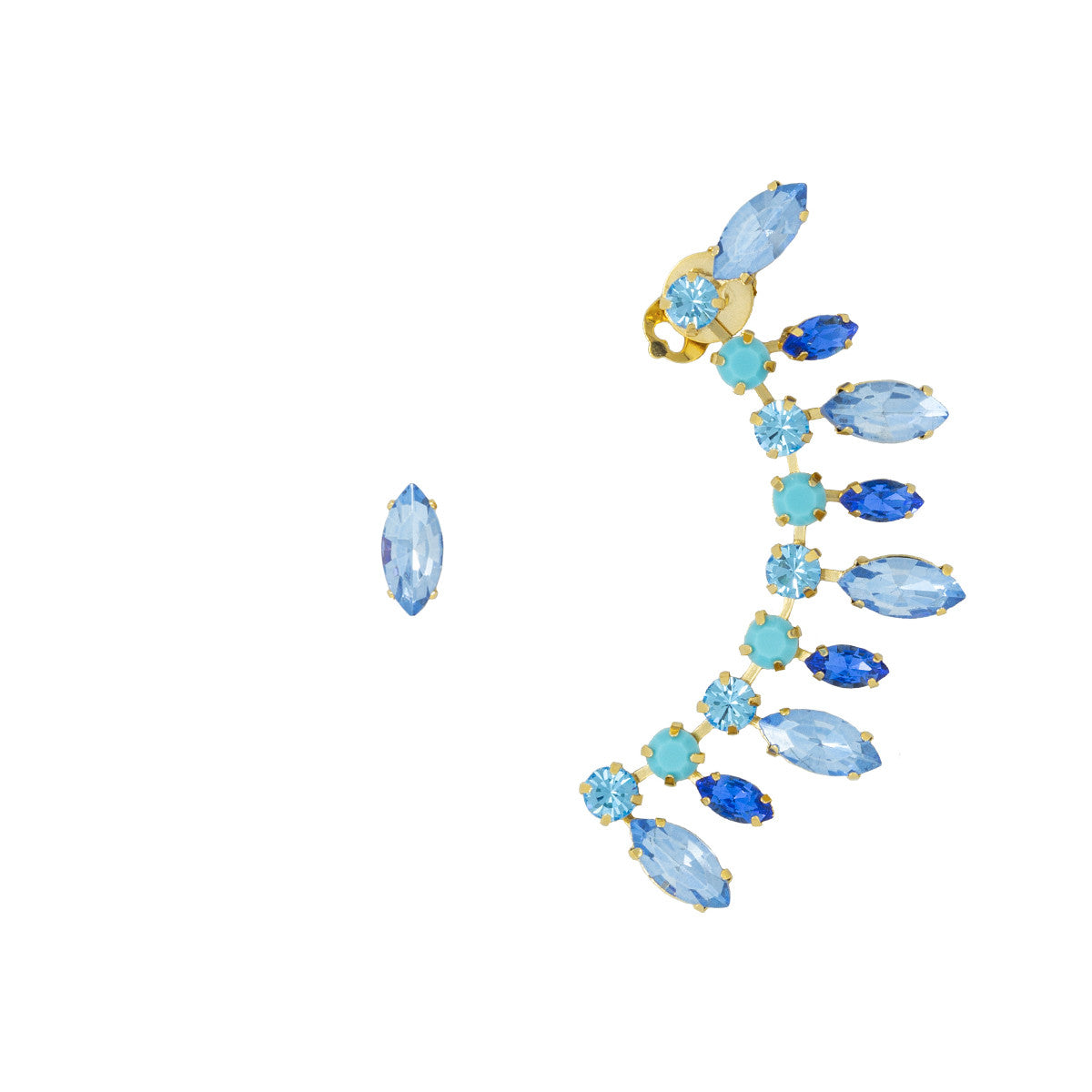 Orecchini Earcuff con Pietre Sparkling Leaves