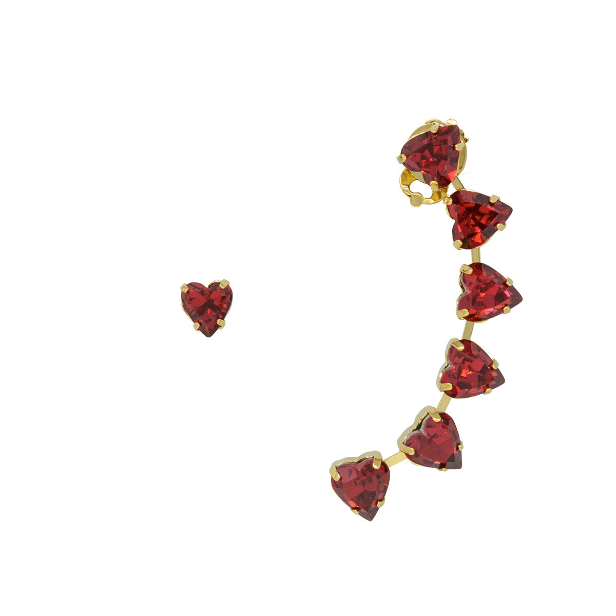 Orecchini Earcuff con Pietre Red love